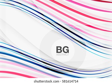 Líneas de onda modernas, fondo abstracto de ondas elegantes. Fondo de plantilla de vector para diseño de flujo de trabajo, diagrama, opciones de número o diseño web