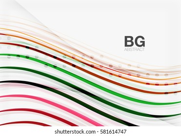 Modern wave lines, elegant wave abstract background. Vector template background for workflow layout, diagram, number options or web design