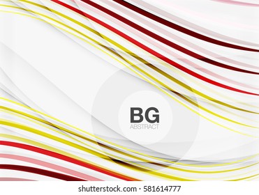Modern wave lines, elegant wave abstract background. Vector template background for workflow layout, diagram, number options or web design