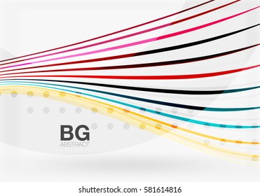 Modern wave lines, elegant wave abstract background. Vector template background for workflow layout, diagram, number options or web design