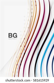 Modern wave lines, elegant wave abstract background. Vector template background for workflow layout, diagram, number options or web design