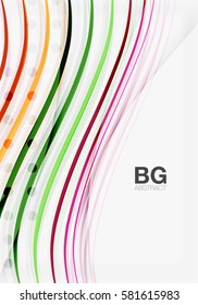 Líneas de onda modernas, fondo abstracto de ondas elegantes. Fondo de plantilla de vector para diseño de flujo de trabajo, diagrama, opciones de número o diseño web