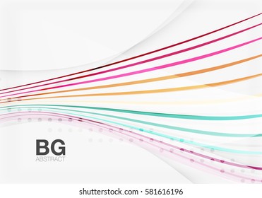Modern wave lines, elegant wave abstract background. Vector template background for workflow layout, diagram, number options or web design