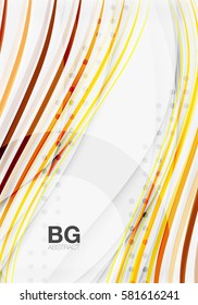 Modern wave lines, elegant wave abstract background. Vector template background for workflow layout, diagram, number options or web design
