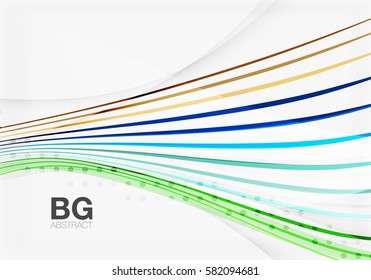 Modern wave lines, elegant wave abstract background. Vector template background for workflow layout, diagram, number options or web design
