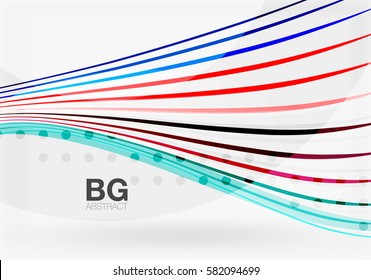 Modern wave lines, elegant wave abstract background. Vector template background for workflow layout, diagram, number options or web design