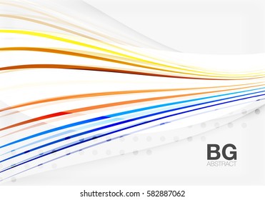 Líneas de onda modernas, fondo abstracto de ondas elegantes. Fondo de plantilla de vector para diseño de flujo de trabajo, diagrama, opciones de número o diseño web