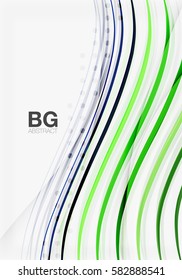Moderne Wellenlinien, eleganter, abstrakter Hintergrund einer Welle. Vektorvorlagenhintergrund für das Workflowlayout, -diagramm, -nummeroptionen oder Webdesign
