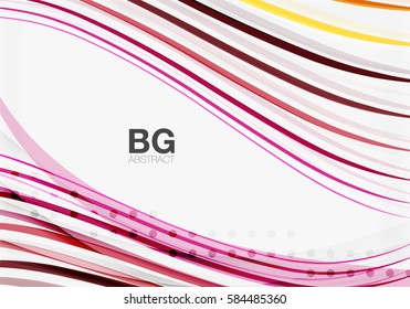 Modern wave lines, elegant wave abstract background. Vector template background for workflow layout, diagram, number options or web design