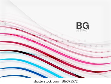 Líneas de onda modernas, fondo abstracto de ondas elegantes. Fondo de plantilla de vector para diseño de flujo de trabajo, diagrama, opciones de número o diseño web