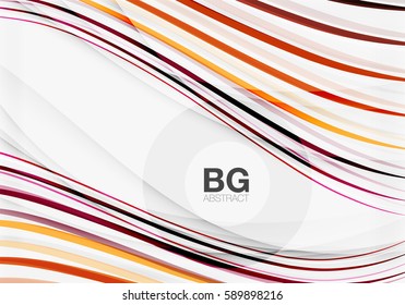 Líneas de onda modernas, fondo abstracto de ondas elegantes. Fondo de plantilla de vector para diseño de flujo de trabajo, diagrama, opciones de número o diseño web