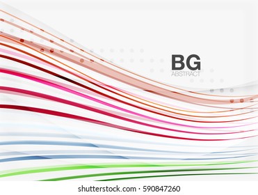 Modern wave lines, elegant wave abstract background. Vector template background for workflow layout, diagram, number options or web design