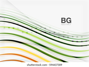Modern wave lines, elegant wave abstract background. Vector template background for workflow layout, diagram, number options or web design