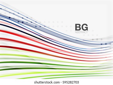 Moderne Wellenlinien, eleganter, abstrakter Hintergrund einer Welle. Vektorvorlagenhintergrund für das Workflowlayout, -diagramm, -nummeroptionen oder Webdesign