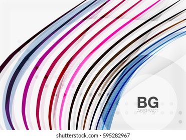 Modern wave lines, elegant wave abstract background. Vector template background for workflow layout, diagram, number options or web design