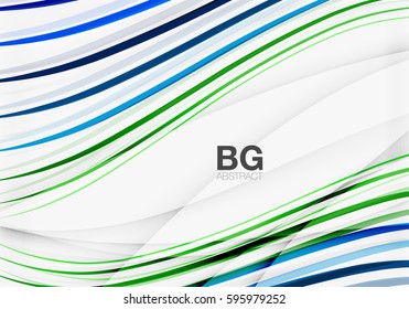 Líneas de onda modernas, fondo abstracto de ondas elegantes. Fondo de plantilla de vector para diseño de flujo de trabajo, diagrama, opciones de número o diseño web