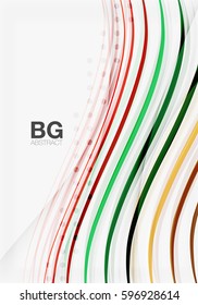 Modern wave lines, elegant wave abstract background. Vector template background for workflow layout, diagram, number options or web design