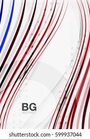 Líneas de onda modernas, fondo abstracto de ondas elegantes. Fondo de plantilla de vector para diseño de flujo de trabajo, diagrama, opciones de número o diseño web