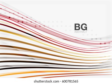 Modern wave lines, elegant wave abstract background. Vector template background for workflow layout, diagram, number options or web design