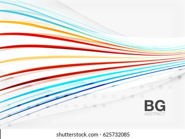 Líneas de onda modernas, fondo abstracto de ondas elegantes. Fondo de plantilla de vector para diseño de flujo de trabajo, diagrama, opciones de número o diseño web