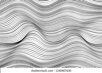 Modern Wave Lines Pattern Abstract Background. Vector