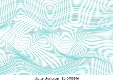 Modern Wave Lines Pattern Abstract Background. Vector