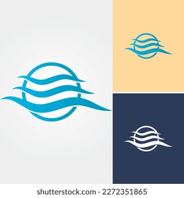 Modern Wave Logo Design Vector