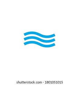 modern wave logo with flat concept.