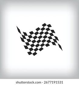 Logotipo moderno de la bandera cuadrada de la carrera de la onda. Plantilla del logotipo de la competición deportiva.