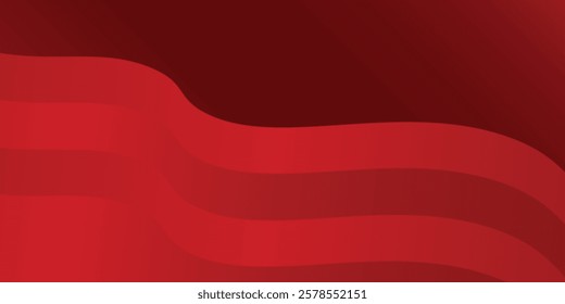 Modern wave red abstract background with dynamic shapes composition design simple abstract