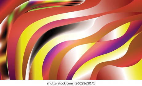 Modern wave retro abstract design. Rainbow 60s, 70s, hippie vector, Psychedelic Bright Rainbow Swirl Pattern, Abstract colorful waved shape, Multi-colored wavy pattern in retro style.