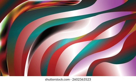 Modern wave retro abstract design. Rainbow 60s, 70s, hippie vector, Psychedelic Bright Rainbow Swirl Pattern, Abstract colorful waved shape, Multi-colored wavy pattern in retro style.