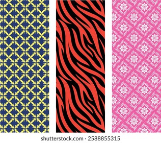 Modern Wave Seamless Pattern with Fluid Curves and Gradient Color Transitions
