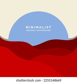 Modern wave shape minimalist abstract background