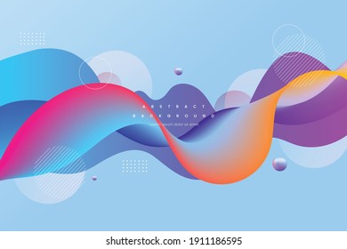 modern wave shaped abstract background
