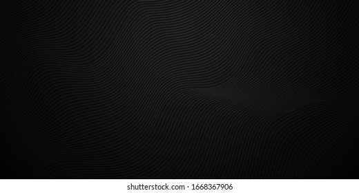 Modern wave stripes on black background Abstract Vector Illustration