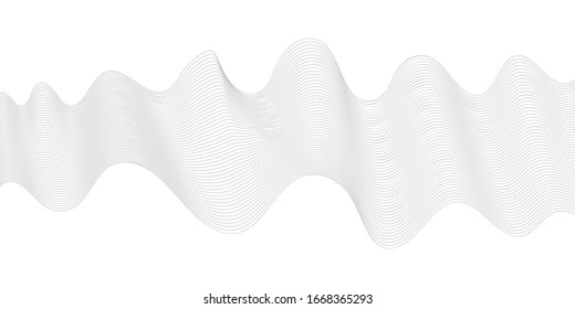 Modern wave stripes on white background Abstract Vector Illustration