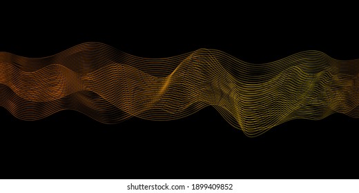 Bandas de onda modernas sobre fondo blanco Resumen Vector Ilustración