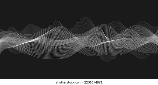 Moderne Wellenstreifen auf weißem Hintergrund Abstrakte Vektorgrafik