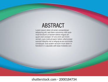 Modern wave vector background with azerbaijan flag colors