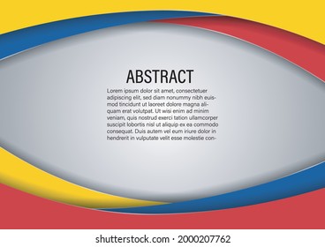 Modern wave vector background with colombia flag colors