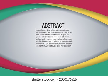 Modern wave vector background with guinea flag colors