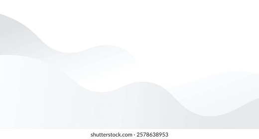 Modern wave white background with gradient color and artistic dynamic line decoration simple