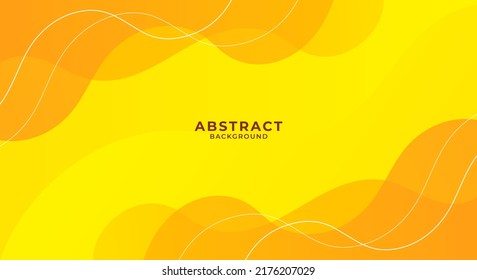 
Modern wave yellow banner background