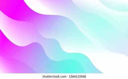 Modern Waves. Futuristic Technology Style Background. Design For Your Header Page, Ad, Poster, Banner. Vector Illustration with Color Gradient