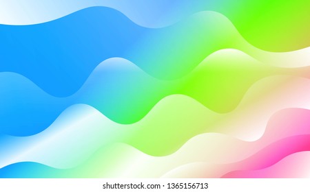 Modern Waves. Futuristic Technology Style Background. For Creative Templates, Cards, Color Covers Set. Vector Illustration with Color Gradient