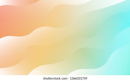 Modern Waves. Futuristic Technology Style Background. Design For Your Header Page, Ad, Poster, Banner. Vector Illustration with Color Gradient