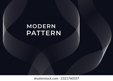 modern wavy 3D pattern spiral design on dark background, pattern abstract