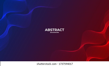 Modern wavy abstract background. Abstract line technology background.