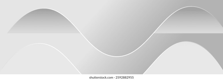 Modern wavy abstract white background. vector